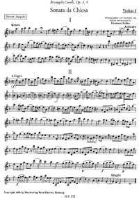 Sonata da chiesa (Violin 1 Part) - Digital Sheet Music