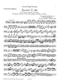 Concerto (Cello Obligato) - Digital Sheet Music