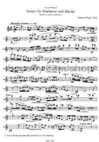 Sonata (Clarinet Part) -Digital Sheet Music