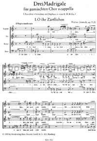 3 Madrigals from Rilke's 'Sonnets to Orpheus' (Choir) -Digital Sheet Music