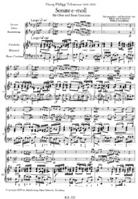 Sonata (Oboe & Continuo) -Digital Sheet Music