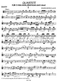 String Quartet (Viola Part) -Digital Sheet Music