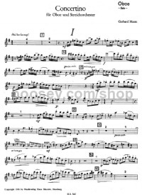 Concertino (Oboe Solo Part) -Digital Sheet Music
