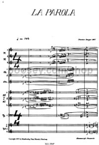 La Parola (Score) -Digital Sheet Music
