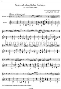 Suite after Old English Masters (Alto Recorder & Guitar) -Digital Sheet Music