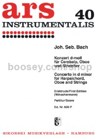 Concerto for Harpsichord, Oboe and Strings (Score)