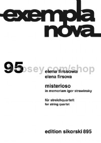 Misterioso (in Memoriam Igor Stravinsky) for String Quartet Score & Parts