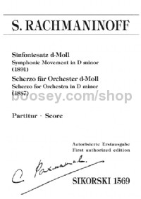 Sinfoniesatz (1891)-Scherzo für Orchester (1887) (Study Score)
