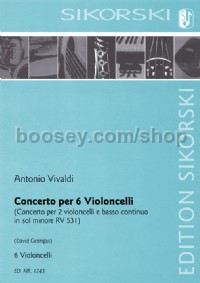 Concerto per 6 Violoncelli (Score & Parts)