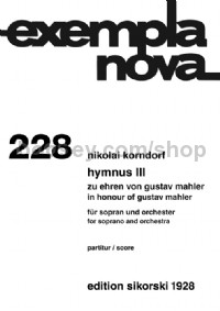 Hymnus III zu Ehren von Gustav Mahler (Study Score)