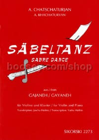 Sabre Dance (from the ballet Gayaneh) for Violin & Piano
