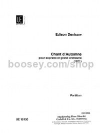 Chant d'automne (Study Score)