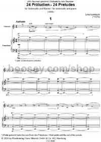 24 Präludien mit Postludium (Cello & Piano) - Digital Sheet Music