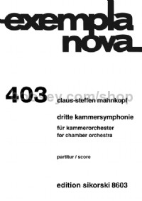 Kammersymphonie Nr. 3 (Study Score)