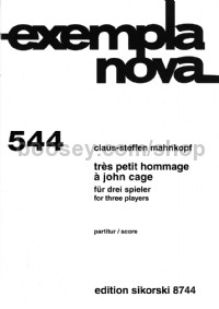 Très petit hommage à John Cage for 3 players (Study Score)