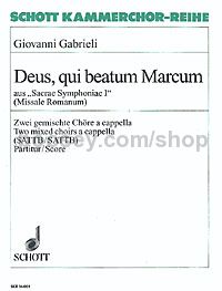 Sacrae Symphoniae I: Deus, qui beatum Marcum (choral score)