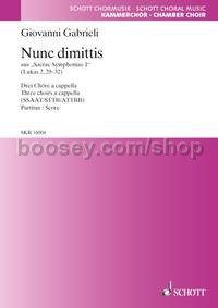 Sacrae Symphoniae I: Nunc dimittis (choral score)