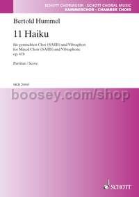 11 Haiku op. 41b - mixed choir (SATB) & vibraphone (score)