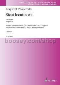 Sicut locutus est (choral score)