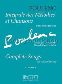 Intégrale des Mélodies et Chansons, Vol. 1 - voice & piano