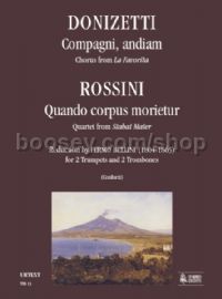 Compagni, andiam - Quando corpus morietur for 2 Trumpets & 2 Trombones (score & parts)