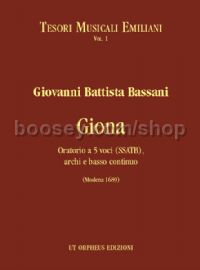 Giona. Oratorio for 5 Voices (SSATB), Strings & Continuo (Modena 1689)