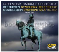 Symphony No.3 in E-flat 'Eroica' Op 55/Symphony No.4 in A major Op 90 'Italian' (Tafelmusik Audio CD