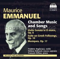 Chamber Music/Songs (Toccata Classics Audio CD)