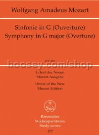 Symphony No.32 in G major K318 (Study Score)