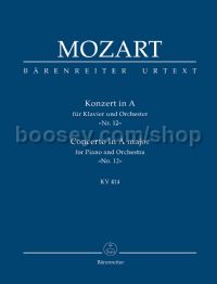 Concerto for Piano and Orchestra no. 12 A major K. 414 (Study Score)