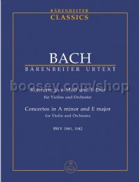 2 Violin Concertos BWV 1041, BWV 1042 (study score)