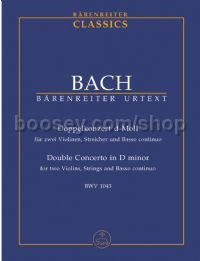 Double Violin Concerto in D minor BWV 1043 (study score)