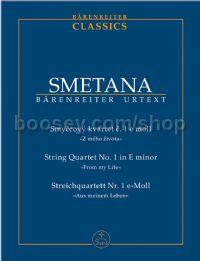 String Quartet No 1 In E Minor (from My My Life) Score Urtext Edition