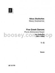 Skalkottas Five Greek Dances Stsc Aus A/K 11 - Orchestra