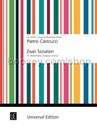 2 Sonatas Op. 1/5-6 for treble recorder & basso continuo