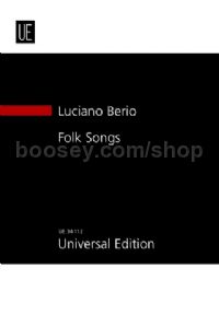 Folk Songs (Mezzo-Sorpano & 7 Instruments) (Study Score)