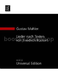 Funf Lieder Nach Texten Von Ruckert (Medium Voice & Orchestra) (Study Score)
