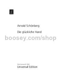 Die Gluckliche Hand Vocal Sc. Op. 18 - Two Pianos Four Hands