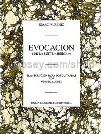 Evocacion (from Iberia) guitar duet