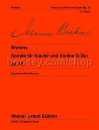 Sonata in G major Op. 78 (Violin & Piano) (Wiener Urtext Edition)