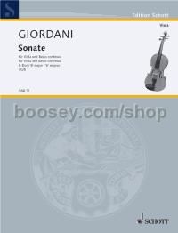 Sonata in Bb major - viola & basso continuo