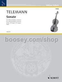 Sonata in Bb major - viola & basso continuo; cello ad lib.