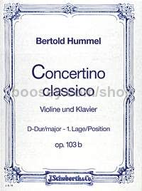 Concertino classico in D major op. 103b - violin & piano reduction