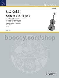 Sonata La Follia in D minor op. 5/12 - violin & basso continuo (score & parts)