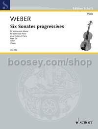 Six Sonates progressives WeV P.6 Heft 1 (3 Sonatas) - violin & piano