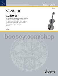 Concerto in A major PV 222-F.I No. 139 RV 552 - violin, 2. violin per eco & piano reduction