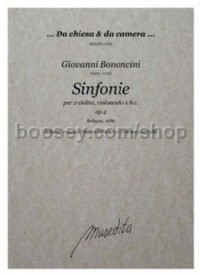Sinfonie A Tre Op. 4 (2 Violins and Basso Continuo)