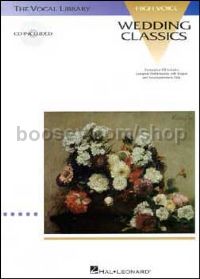 Wedding Classics High Voice/Piano (Hal Leonard Vocal Library series) Book & CD