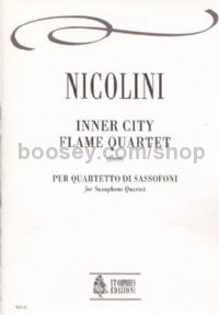 Inner City Flame Quartet for Saxophone Quartet (1999) (score & parts)