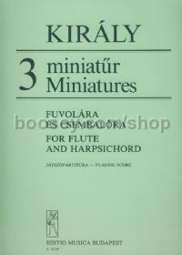 3 Miniatures - flute & harpsichord (playing score)